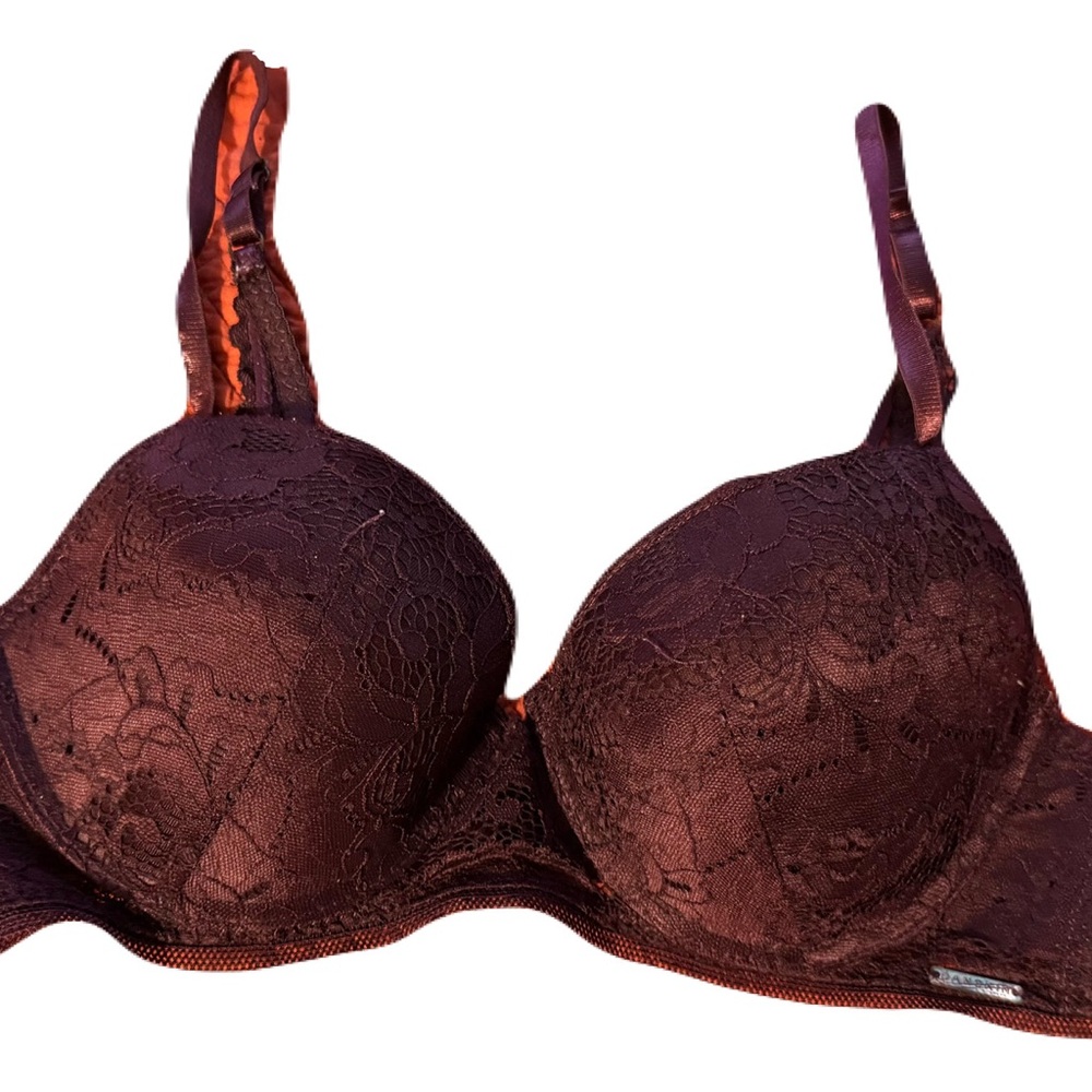 Deep Wine Full-Coverage Padded Bra-38C